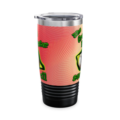 green monster - Ringneck Tumbler, 20oz (yellow-orange wave)