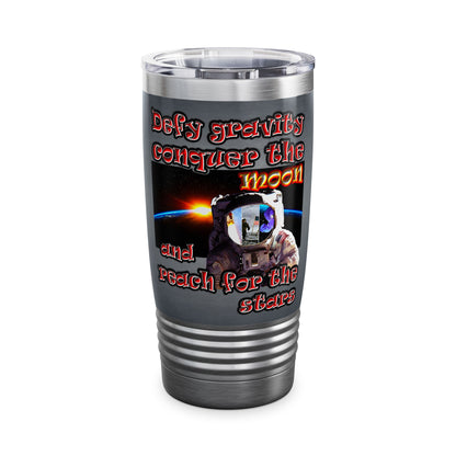 defy conquer reach - Ringneck Tumbler, 20oz (grey-light grey)