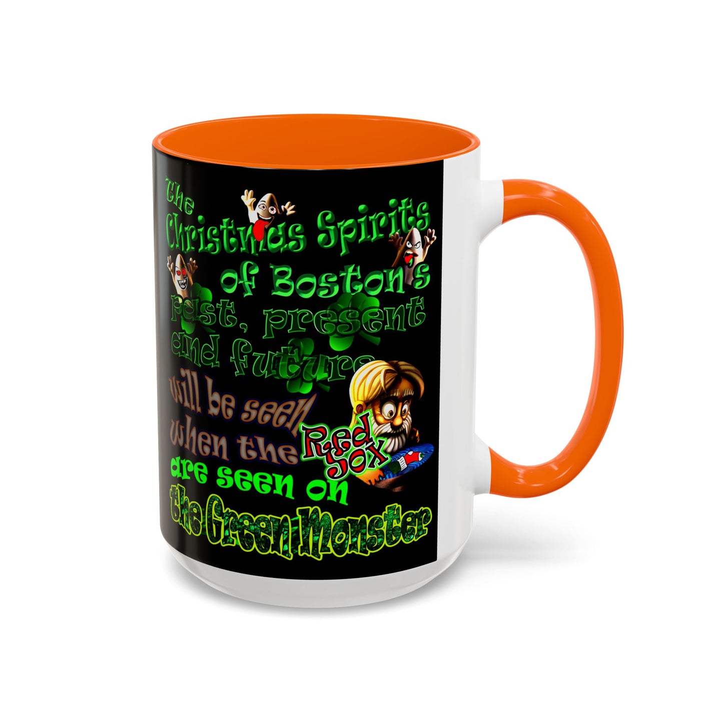 christmas spirits of boston - Accent Mug (black)