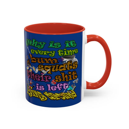 the bum's shit - Accent Mug (dark blue)