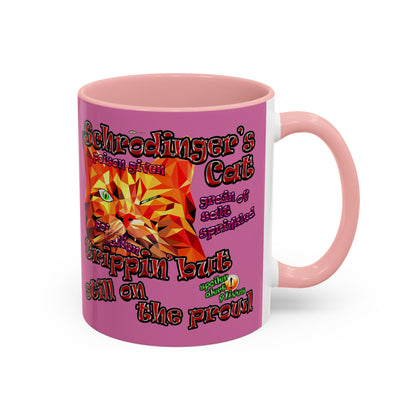 schrodinger's cat - Accent Mug (light pink)