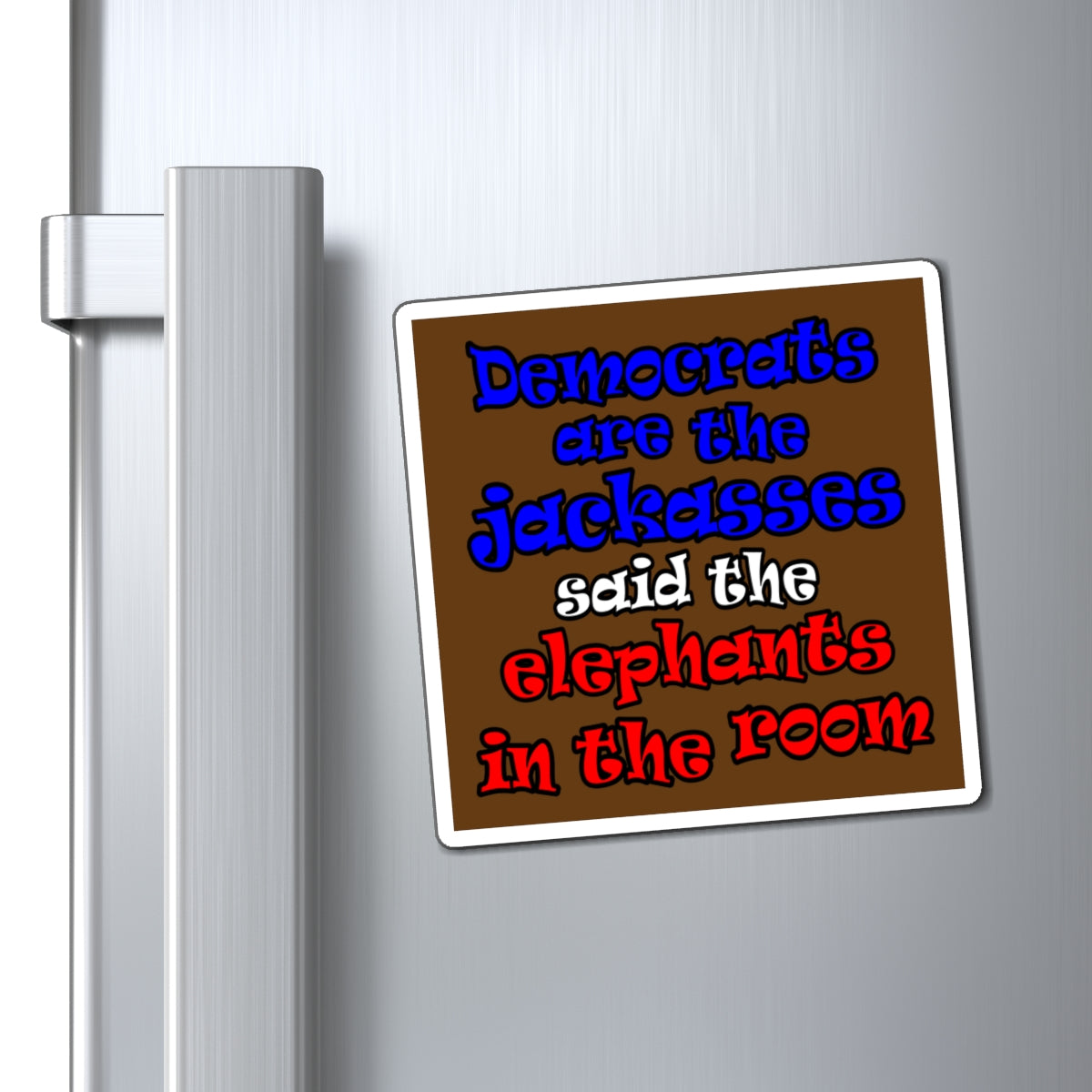 donkeys and elephants - Magnets - (brown)
