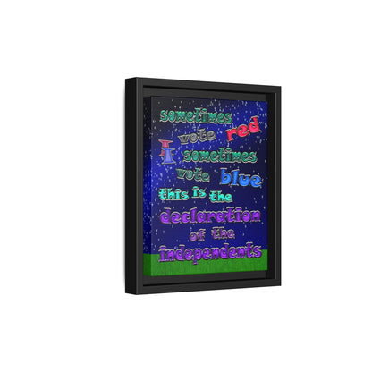 declaration of the independents - framed canvas art ('snoops' background)