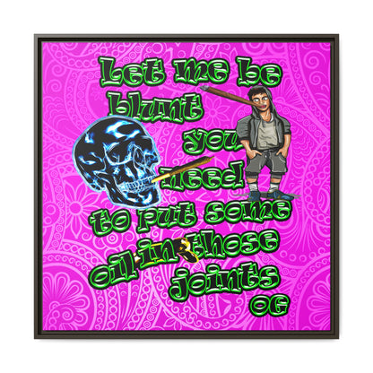og - framed canvas art (pink swirl)