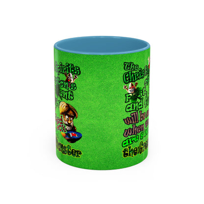 christmas spirits of boston - Accent Mug (green turf)