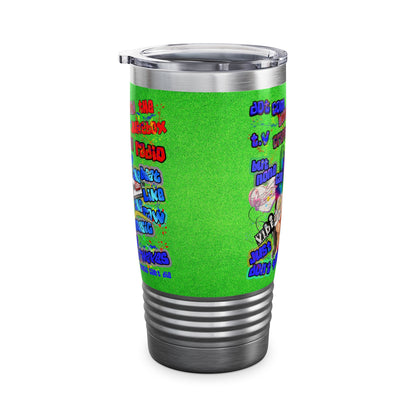 drop the beat - Ringneck Tumbler, 20oz  (green turf)