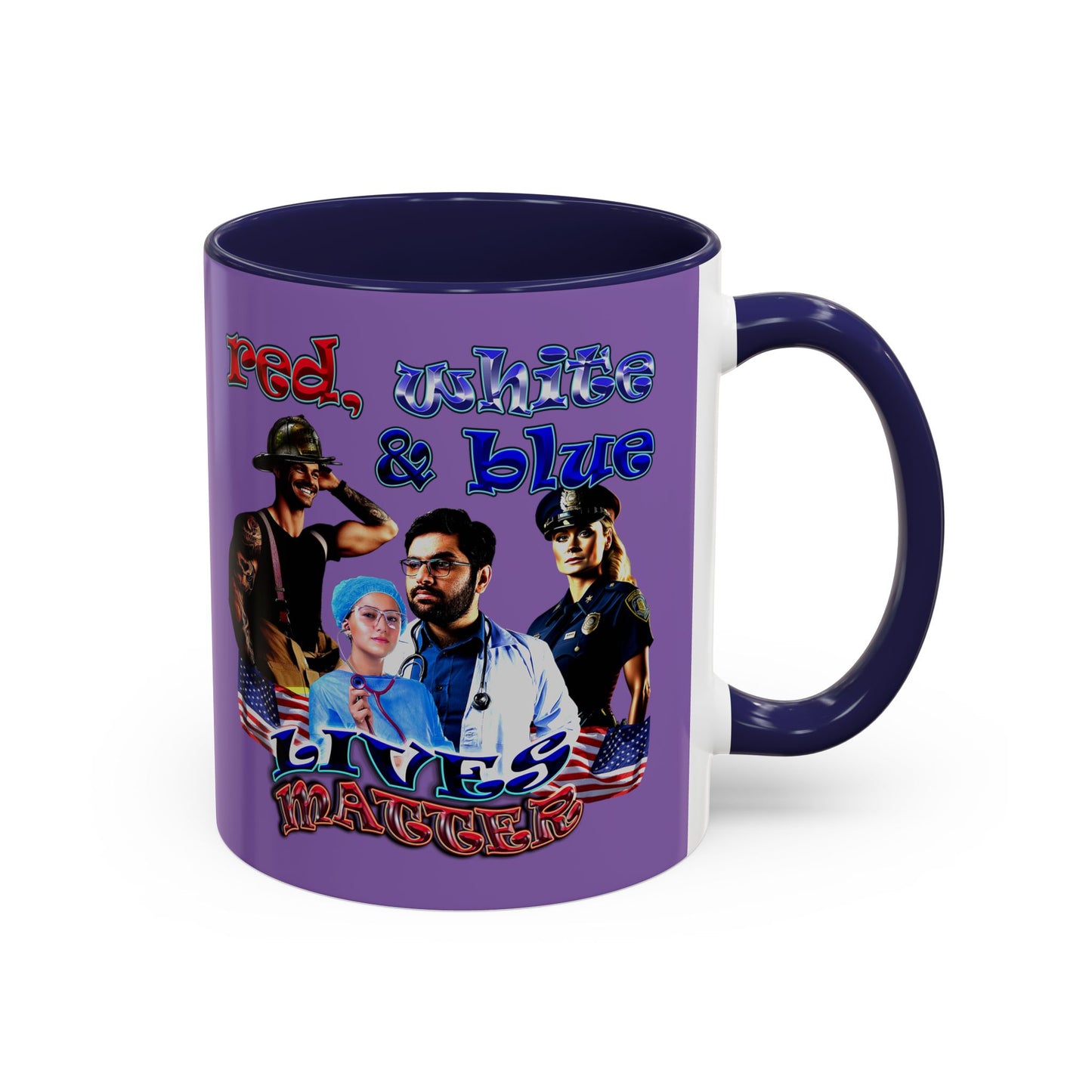 rw&b lives matter - Accent Mug (light purple)