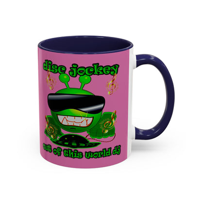 disc jockey - Accent Mug (light pink)