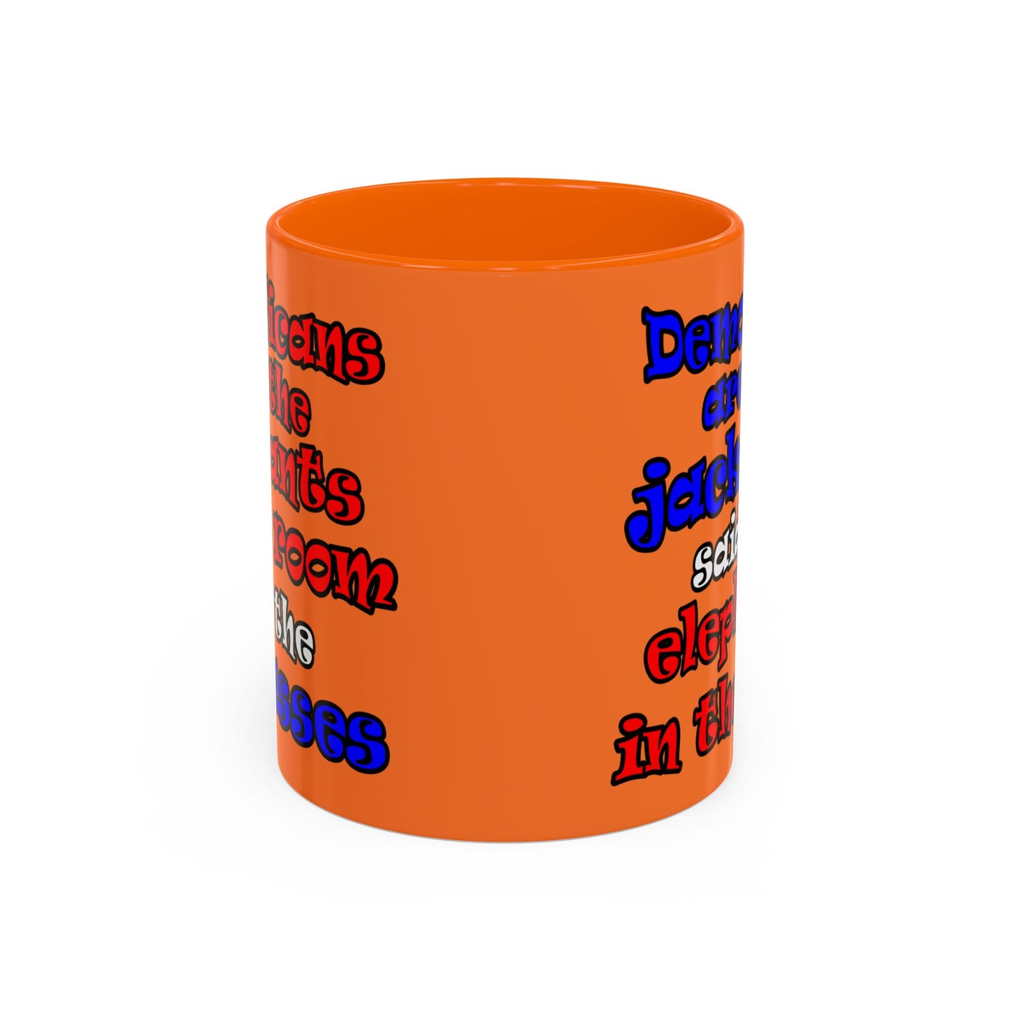 donkeys and elephants - Accent Mug (crusta)