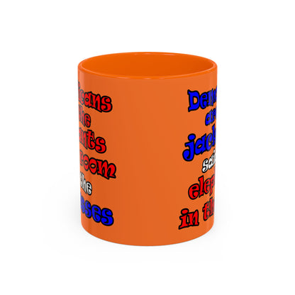 donkeys and elephants - Accent Mug (crusta)