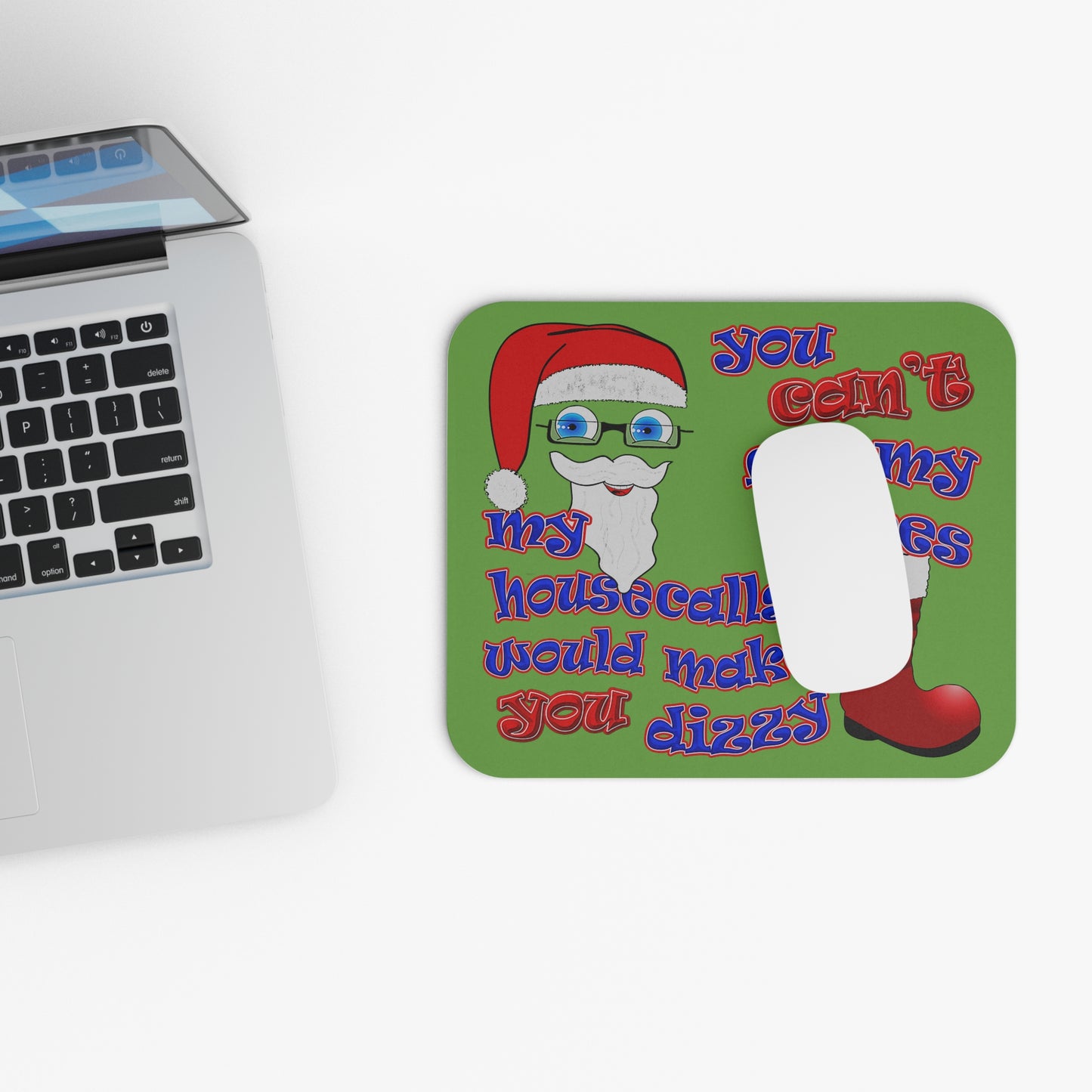 santa's shoes - Mouse Pad (Rectangle) (green)