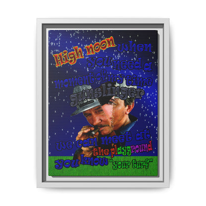 high noon - framed canvas art ('snoops' background)