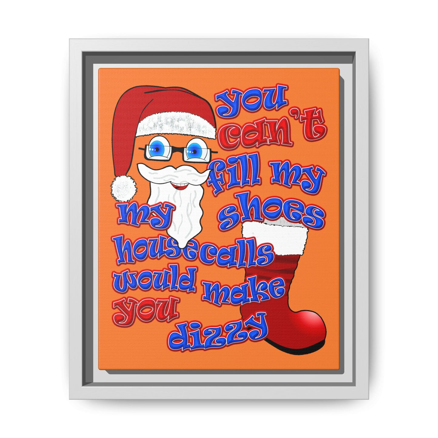 santa's shoes - framed canvas art (crusta)