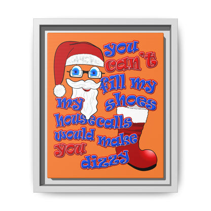 santa's shoes - framed canvas art (crusta)