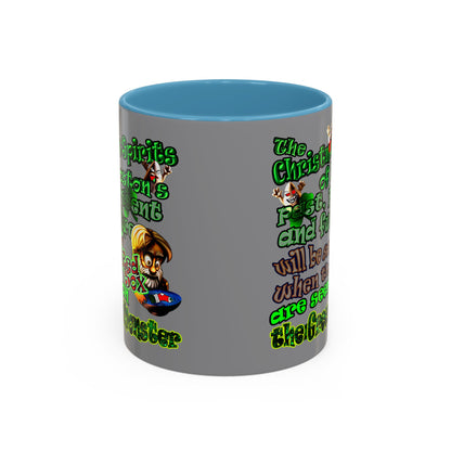christmas spirits of boston - Accent Mug (grey)