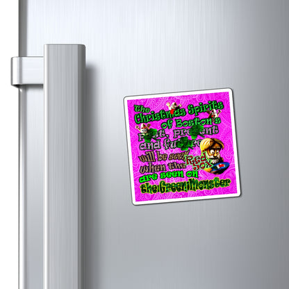 christmas spirits of boston - Magnets - (pink swirl)