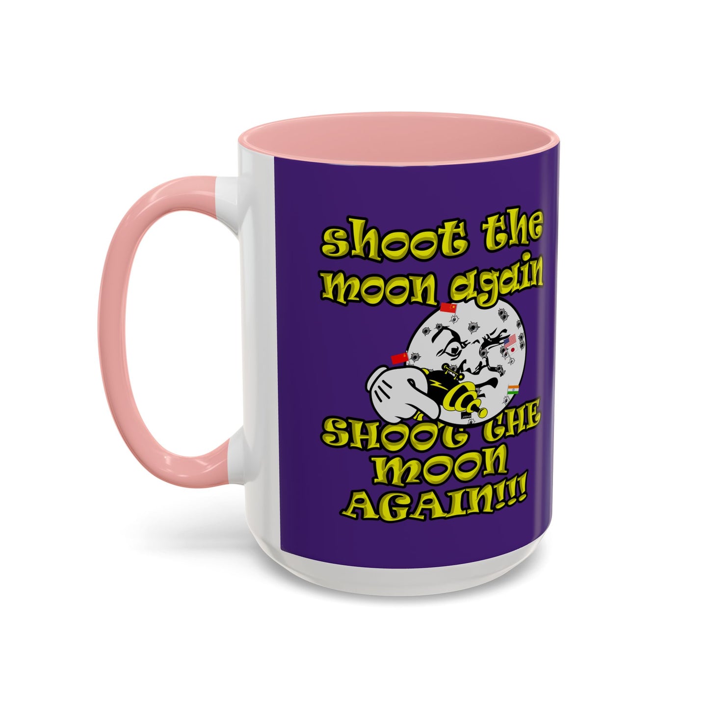shoot the moon again - Accent Mug (purple)