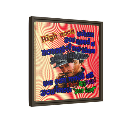 high noon - framed canvas art (yellow-orange wave)
