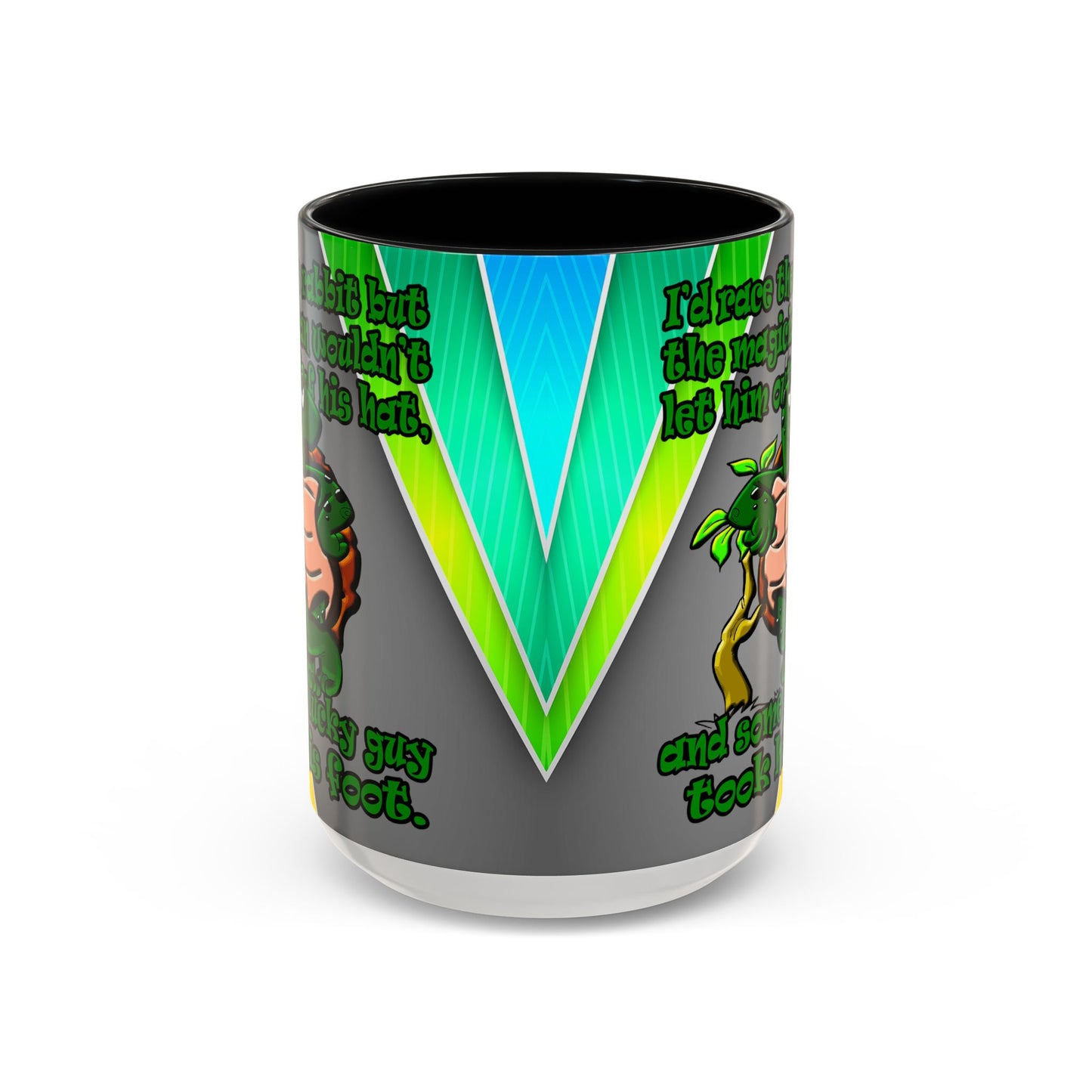 turtle race - Accent Mug (rainbow split)