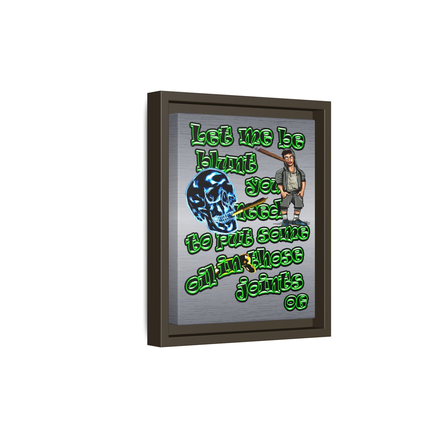 og - framed canvas art (brushed nickel)