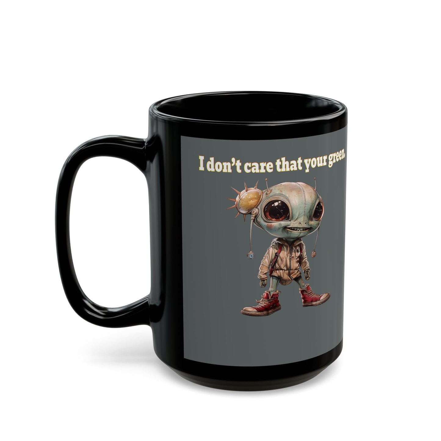 I don't care that your grey - Black Mug (dark grey)