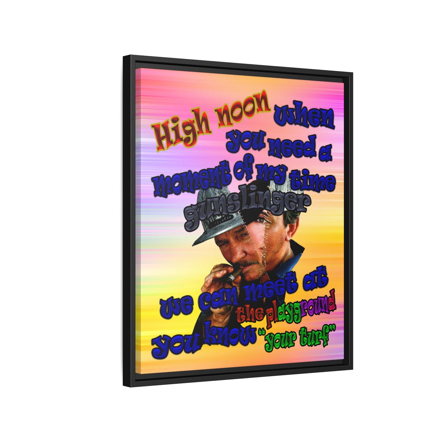 high noon - framed canvas art (color blur)