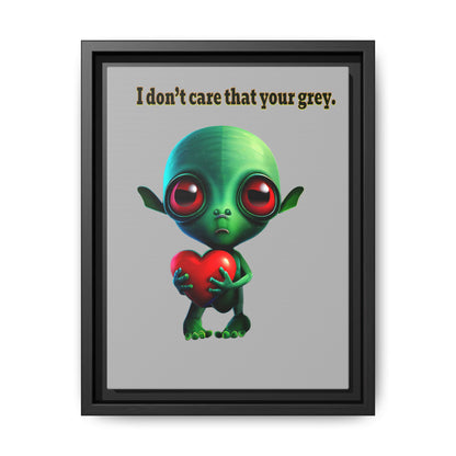 I don't care that your grey - framed canvas art (light grey)