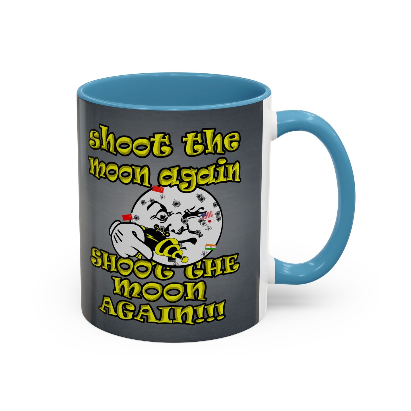 shoot the moon again - Accent Mug (grey-light grey)