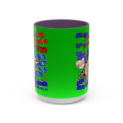 drop the beat - Accent Mug (logo green)