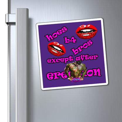 hoes b4 bros - Magnets - (purple)