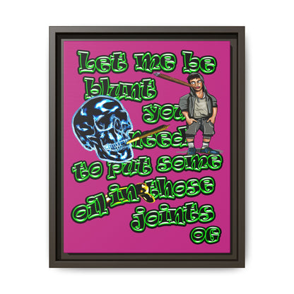 og - framed canvas art (pink)