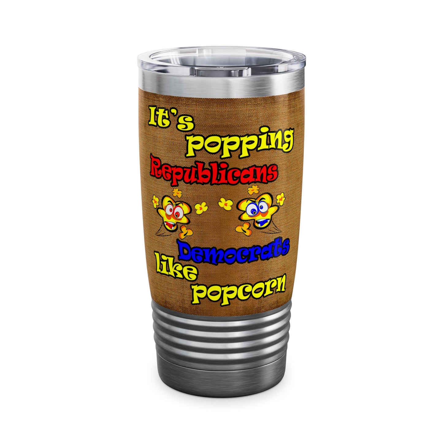 popping like popcorn - Ringneck Tumbler, 20oz (brown papyrus)