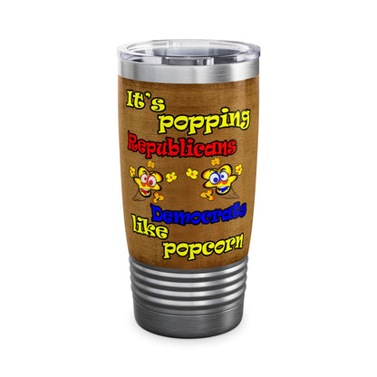 popping like popcorn - Ringneck Tumbler, 20oz (brown papyrus)