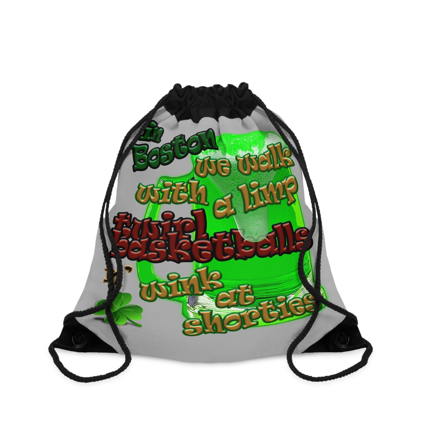 celtics logo - Drawstring Bag (light grey)
