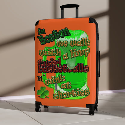 celtics logo - Suitcase (orange)