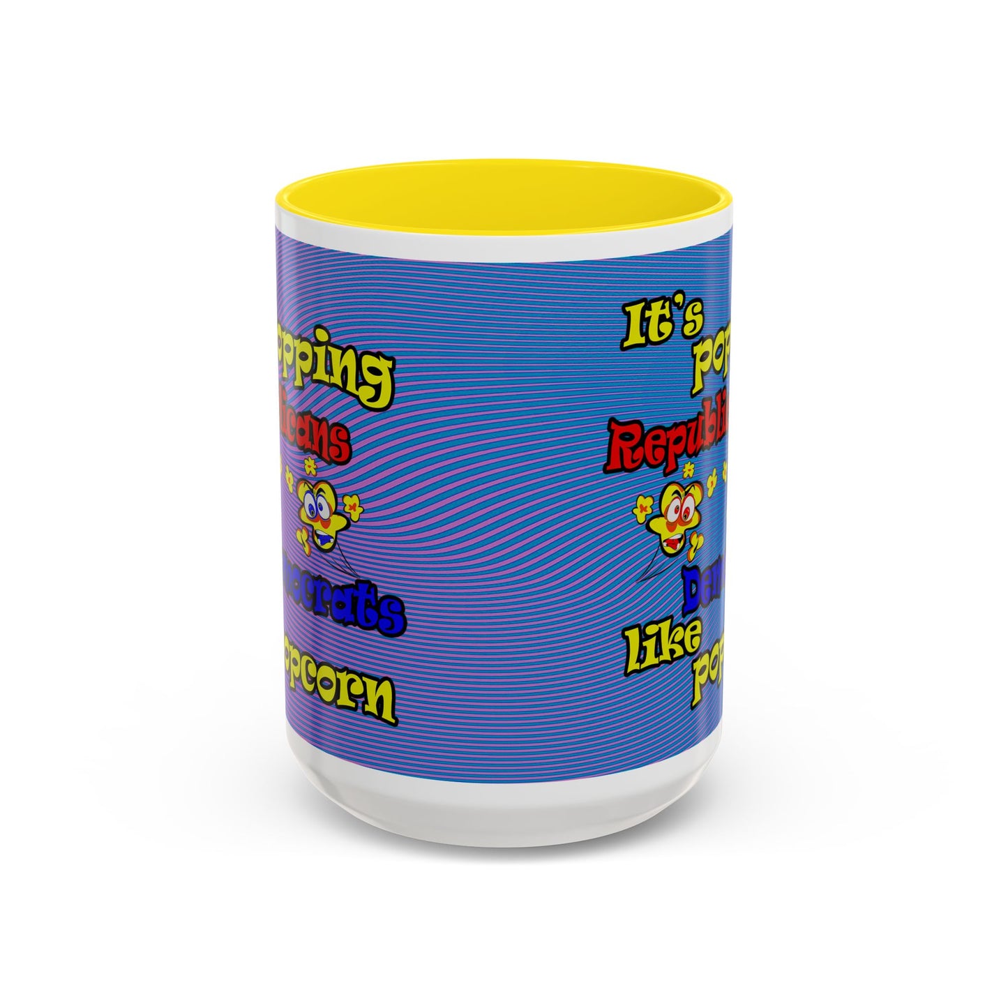 popping like popcorn - Accent Mug (light blue-purple wave)