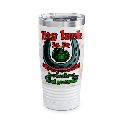 my luck - Ringneck Tumbler, 20oz (white marble)