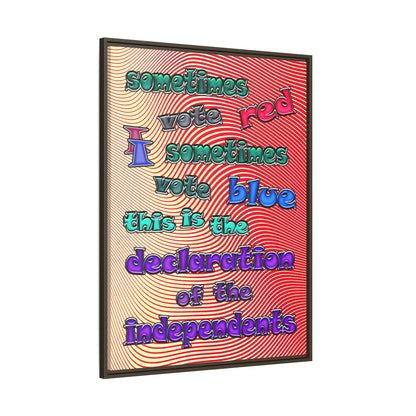 declaration of the independents - framed canvas art (yellow-orange wave)
