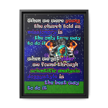 doggystyle - framed canvas art ('snoops' background)