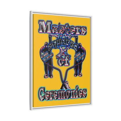 em cee squared - framed canvas art (yellow)