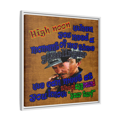 high noon - framed canvas art (brown papyrus)