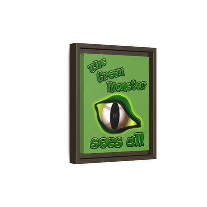 green monster - framed canvas art (green)