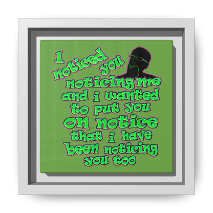 noticed you noticing - framed canvas art (green)