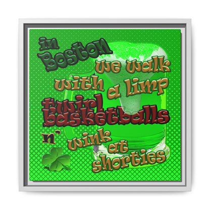 celtics logo - framed canvas art (logo green)