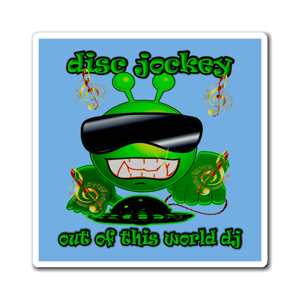 disc jockey - Magnets - (light blue)