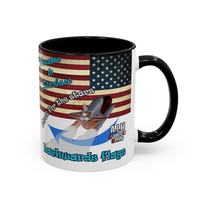 shoot for the stars - Accent Mug (white)