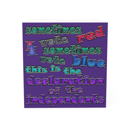 declaration of the independents - note cube (purple)