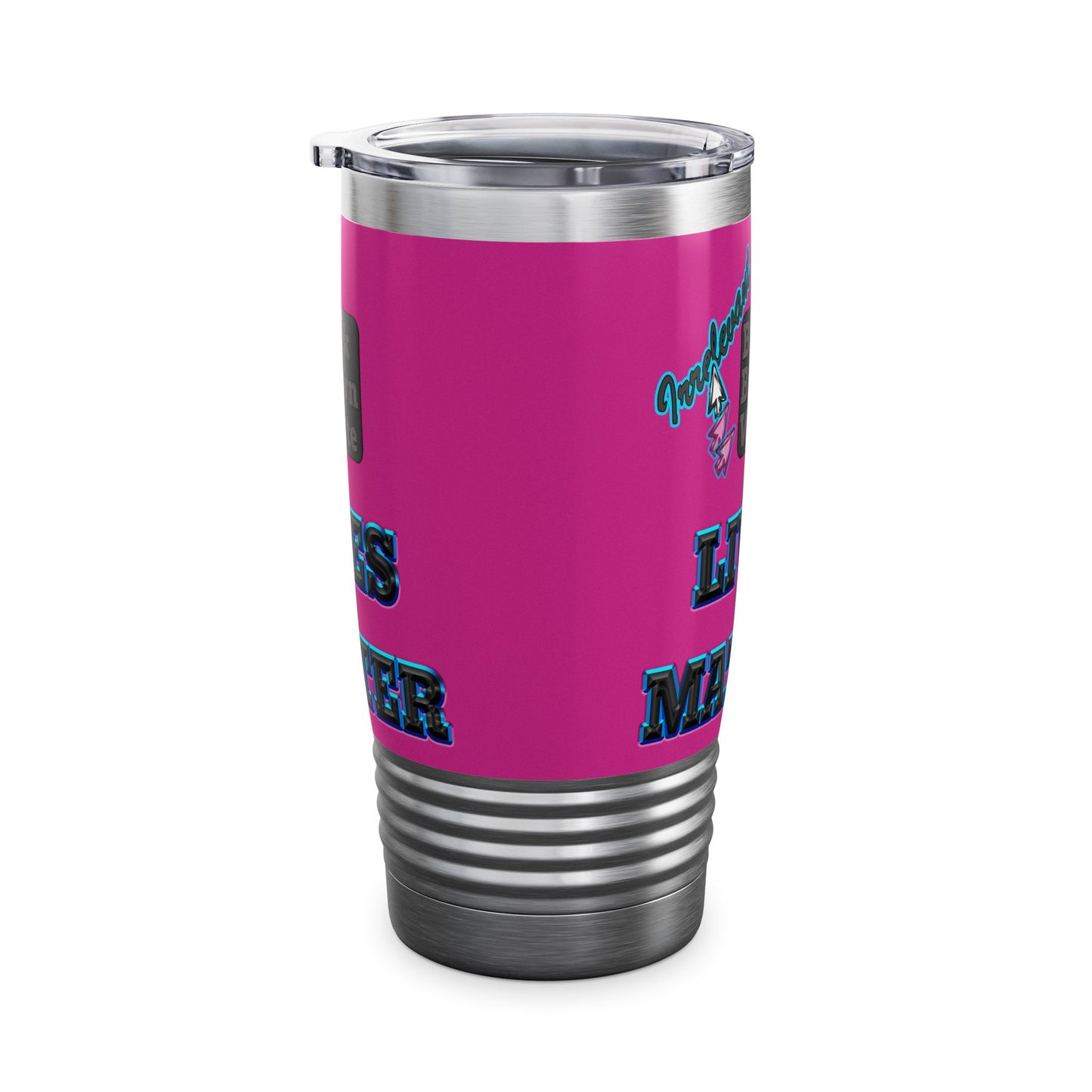 irrelevant - Ringneck Tumbler, 20oz (pink)