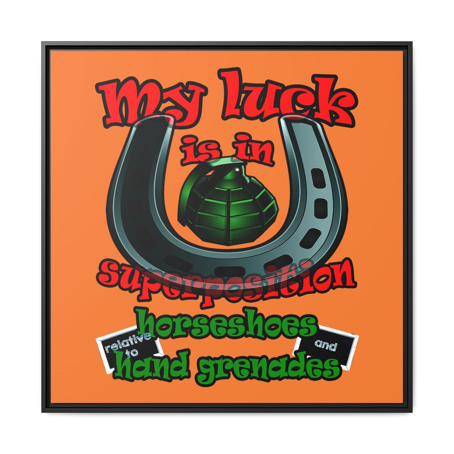 my luck - framed canvas art (crusta)