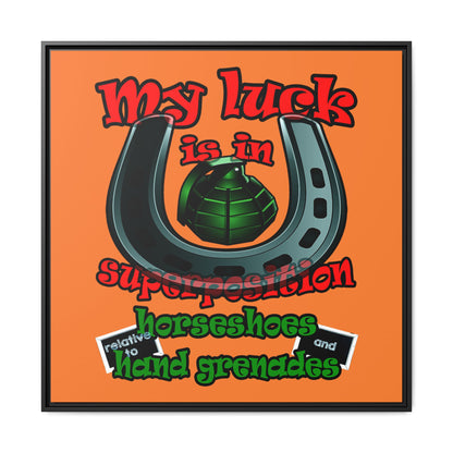 my luck - framed canvas art (crusta)